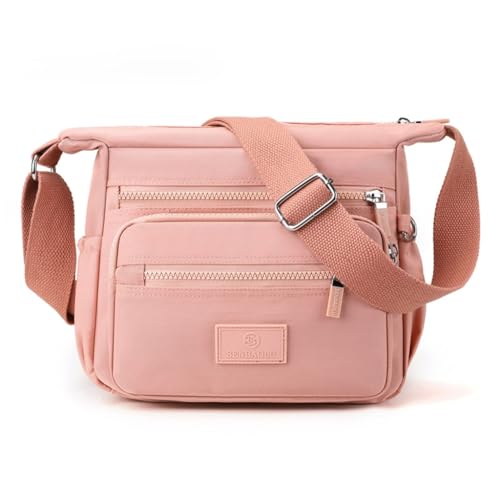 Vielseitige Umhängetasche, Nylon, Umhängetasche, Kuriertasche für Outdoor-Aktivitäten, rose von Shntig