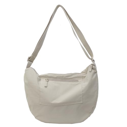 Wasserdichte Kuriertasche für Damen, große Kapazität, Umhängetasche, beige von Shntig