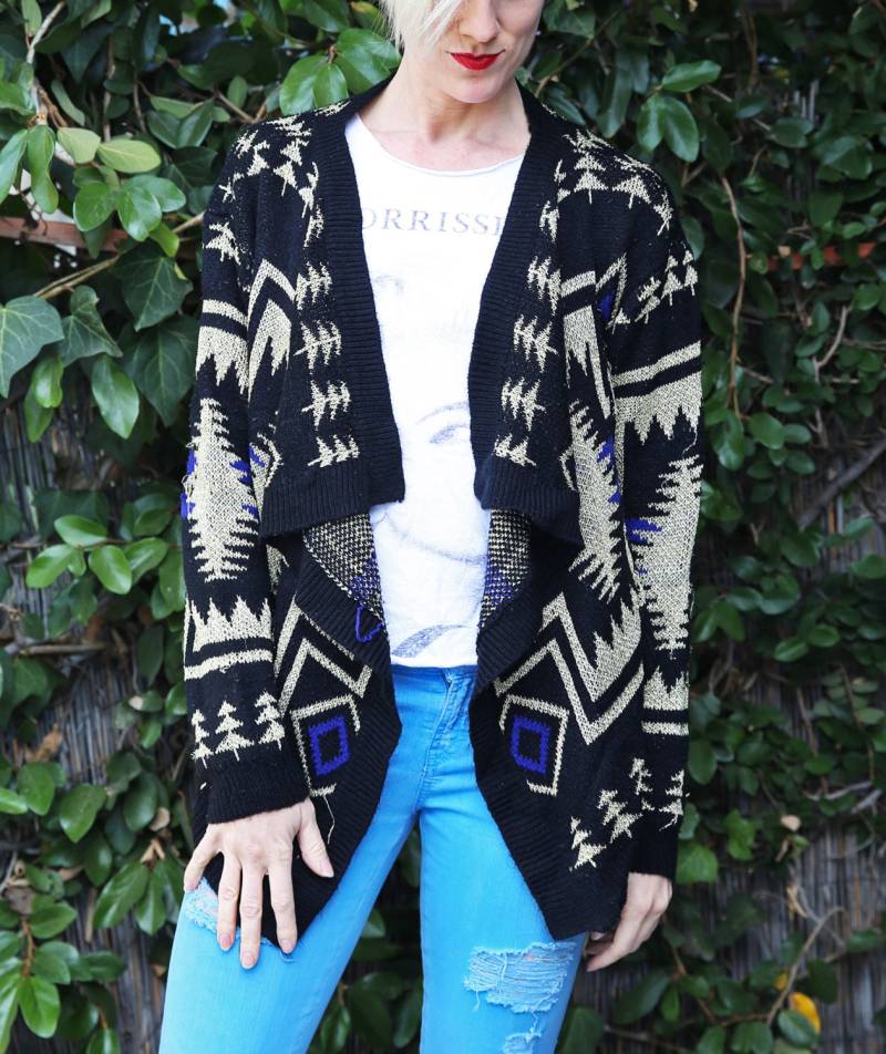 Vintage 80Er Jahre "Priceless" Multi-Muster Pullover von ShoFreshStyles