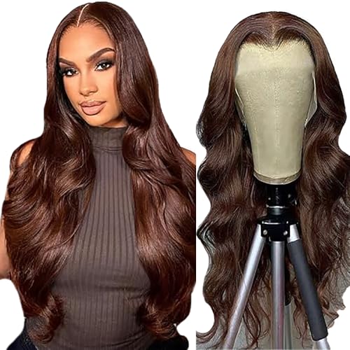 Shoaiye 13x4 Lace Front Echthaar Perücke Damen Body Wave Human Hair Wig Wear and Go Glueless Remy Pre Plucked Natural Hairline 150% Density Chocolate Brown Color for Woman 12 Inch Shoaiye 13x4 Lace Front Echthaar Perücke Damen Body Wave Human Hair Wig Wear and Go Glueless Remy Pre Plucked Natural Hairline 150% Density Chocolate Brown Color for Woman 12 Inch von Shoaiye