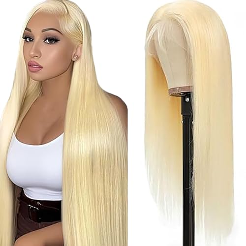 Shoaiye 13x4 Lace Front Echthaar Perücke Damen Straight Human Hair Wig Wear and Go Glueless Remy Pre Plucked Natural Hairline 150% Density #613 Blonde Color for Woman 16 Inch Shoaiye 13x4 Lace Front Echthaar Perücke Damen Straight Human Hair Wig Wear and Go Glueless Remy Pre Plucked Natural Hairline 150% Density #613 Blonde Color for Woman 16 Inch von Shoaiye