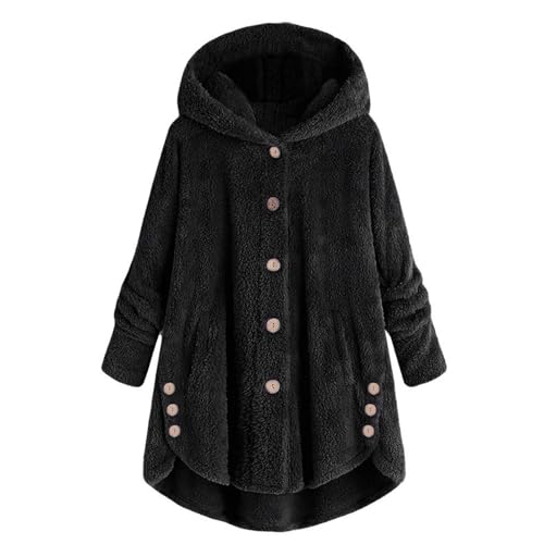 Shobdw Plüschjacke Damen Fleecepullover Damen Kuscheljacke Damen Flauschig Teddyfleece Jacke Damen Teddyjacke L4 von Shobdw