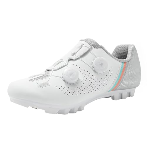 Shocanm Atmungsaktive Fahrradschuhe Herren, Damen Schockdämpfende Verschleißfeste MTB Schuhe Rennradschuhe Herren, Unisex Mit Schloss Gravel Schuhe für Outdoor, Indoor-Training, Rennen von Shocanm