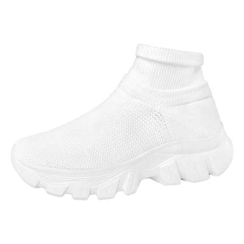 Shocanm Herren Damen Sneaker High Top Sportschuhe, Atmungsaktiv Leichtgewichts Bequem rutschfest Freizeit Sockenschuhe Turnschuhe Walkingschuhe, Outdoor Gym Jogging Schuhe von Shocanm
