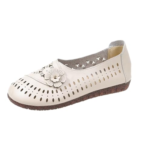 Shocanm Leichte Weiche Freizeitsandalen für Damen aus Leder, Modische, Atmungsaktive rutschfeste Damenschuhe Mit Flachem Absatz, Geeignet für Die Arbeit, Zum Einkaufen den Ganztägigen Gebrauch Shocanm Leichte Weiche Freizeitsandalen für Damen aus Leder, Modische, Atmungsaktive rutschfeste Damenschuhe Mit Flachem Absatz, Geeignet für Die Arbeit, Zum Einkaufen den Ganztägigen Gebrauch von Shocanm
