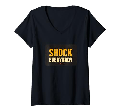 Damen Awesome Shock Everybody Speech Kostüm T-Shirt mit V-Ausschnitt Damen Awesome Shock Everybody Speech Kostüm T-Shirt mit V-Ausschnitt von Shock Everybody Outfit