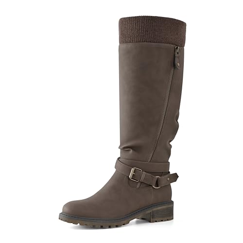 Shoe'N Tale Damen-Stiefel, weit, kniehoch, dehnbar, niedriger Absatz, runde Zehenpartie, Winterstiefel mit seitlichem Reißverschluss, CAMEL, 38.5 EU Shoe'N Tale Damen-Stiefel, weit, kniehoch, dehnbar, niedriger Absatz, runde Zehenpartie, Winterstiefel mit seitlichem Reißverschluss, CAMEL, 38.5 EU von Shoe'N Tale