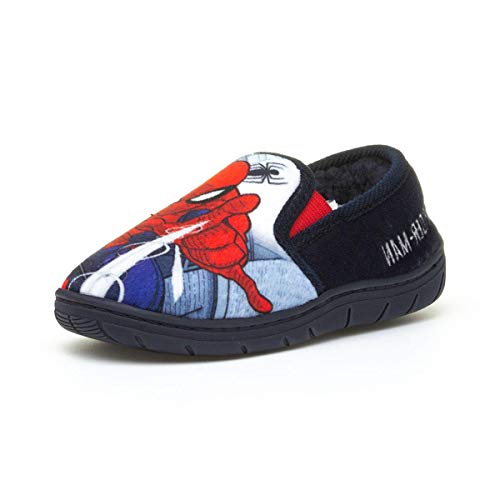 Shoe Zone Batman Kinder-Hausschuhe, Schwarz, blau, 18 EU von Shoe Zone