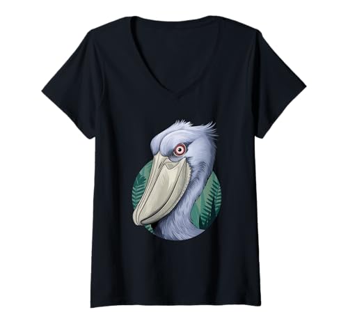 Damen Shoebill Storch - Einzigartiges afrikanisches Wildtiervogel-Design T-Shirt mit V-Ausschnitt von Shoebill, African Bird, Wildlife Enthusiast
