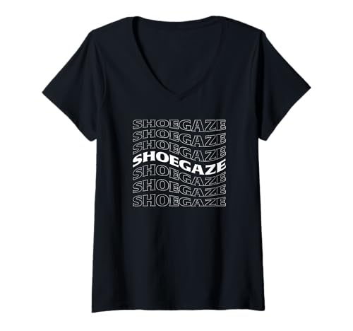 Damen SHOEGAZE T-Shirt mit V-Ausschnitt von Shoegaze Swirl Designs