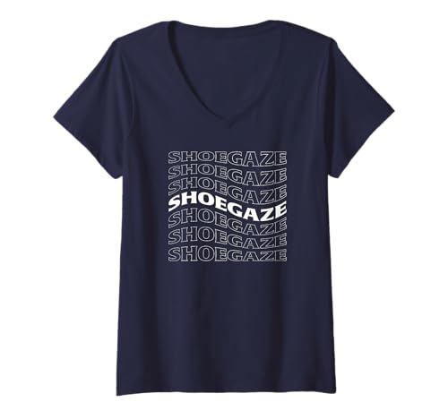 Damen SHOEGAZE T-Shirt mit V-Ausschnitt von Shoegaze Swirl Designs