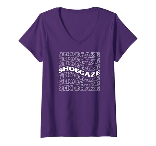 Damen SHOEGAZE T-Shirt mit V-Ausschnitt von Shoegaze Swirl Designs