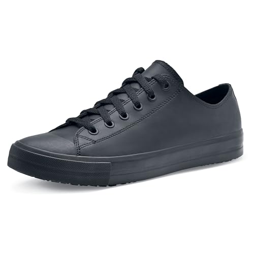 Shoes for Crews Delray, Arbeitsschuhe für Damen und Herren mit rutschfester Außensohle, Wasserabweisend und Federleicht, Schwarz von Shoes for Crews