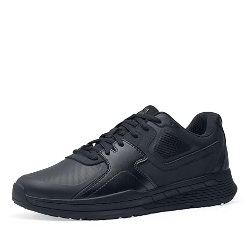 Shoes For Crews Unisex rutschhemmende Arbeitssneaker – Bequem, weiches Leder, Spritzschutz, OB E SRC, ideal für Gastronomie und Küchen für Kellner und Koch, Sicherheitsdienst, Einzelhandel – Condor II von Shoes for Crews