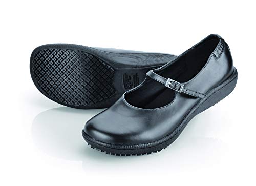 Shoes for Crews Mary Jane II – Bequeme Berufsschuhe aus Leder, gepolsterte Einlegesohlen, Rutschhemmende Laufsohle, klassischer Stil für Büro, OB E SRC – für Damen von Shoes for Crews