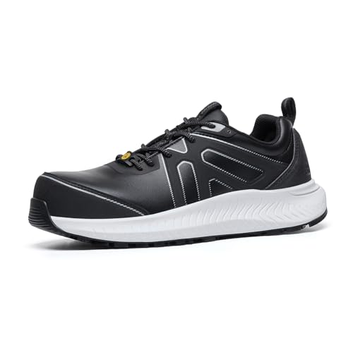 Shoes for Crews Sicherheitsschuhe Colly Unisex Black Composite Toe – Rutschfester Arbeitsschuh mit Stolperschutz und Schuhkappe, wasserdicht, S3L FO SR ESD – für Damen und Herren von Shoes for Crews