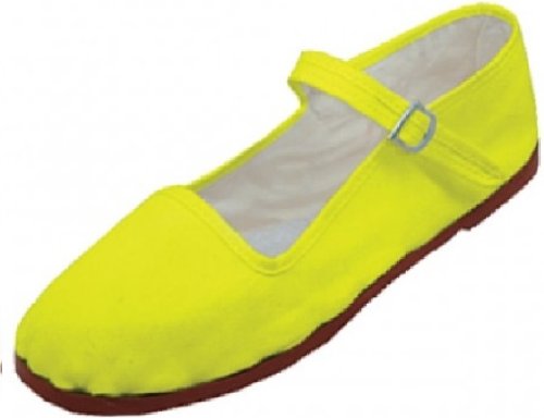 Shoes8teen Baumwolle Porzellanpuppe Mary Jane Schuhe Ballerina Schuhe Für Damen 9 M US 114 Yellow von Shoes8teen