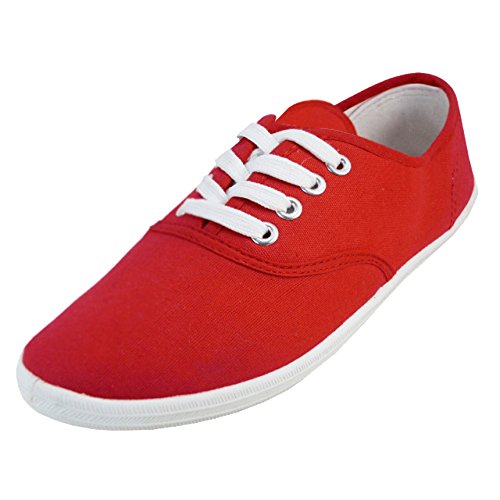 Shoes8teen Segeltuchschuhe Schnür-Turnschuhe Für Damen 8.5 M US Red 324 von Shoes8teen