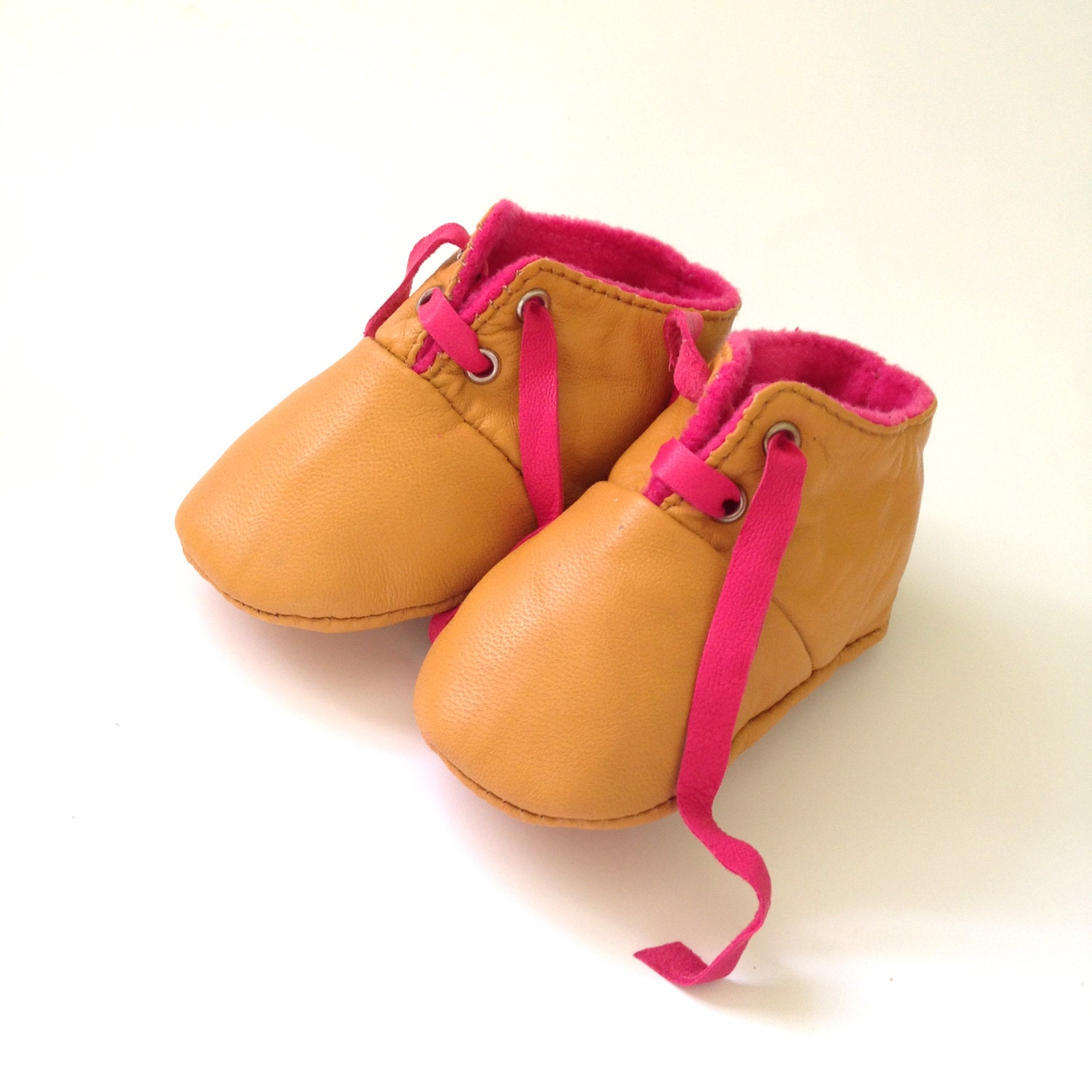 12-18 Monate Babyschuhe/Schuhe Lammfell Gelb Rosa von ShoesOWO