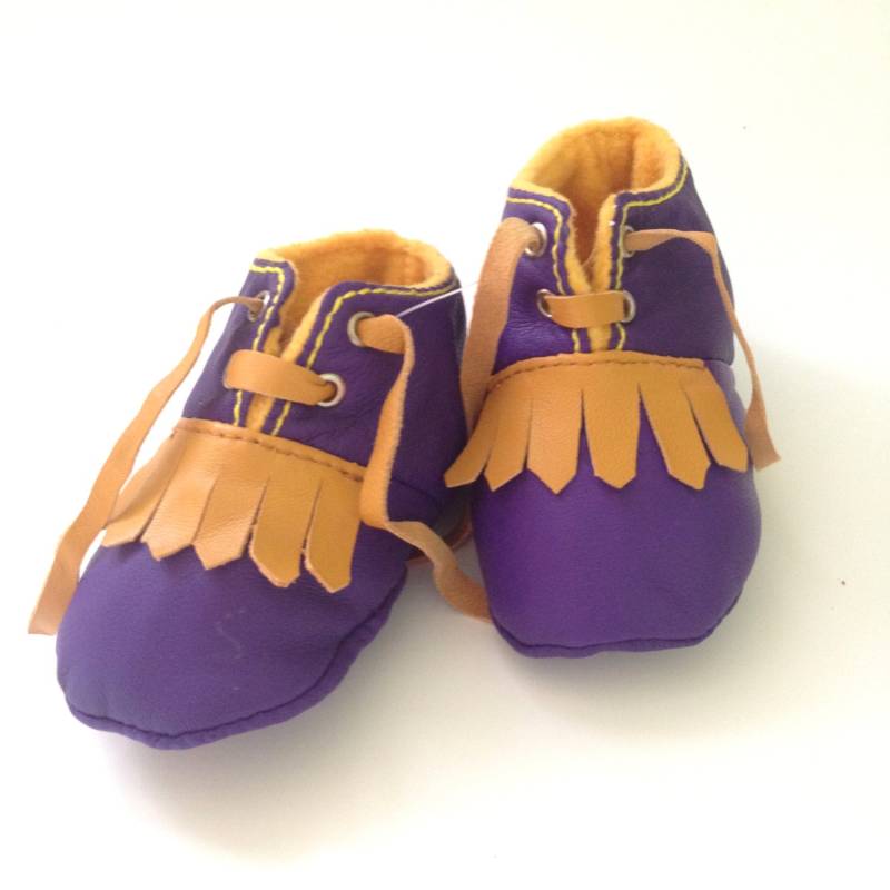 12-18 Monate Hausschuhe/Schuhe Baby Lammfell Lila Blau Gelb von ShoesOWO