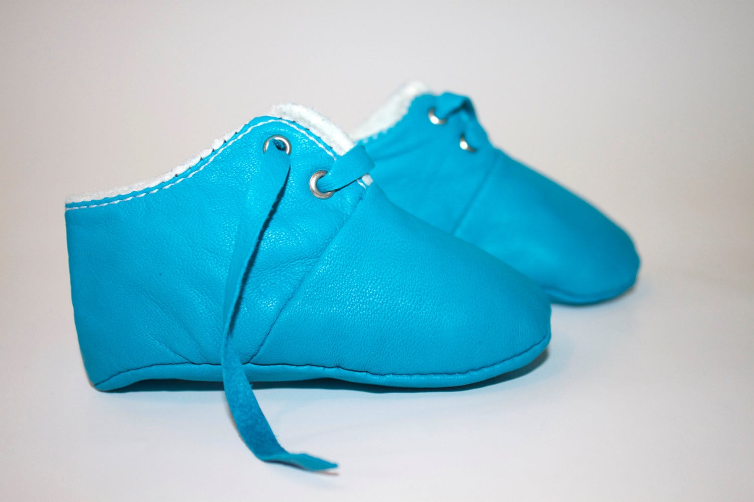 12-18 Monate Hausschuhe Lammfell Blau von ShoesOWO