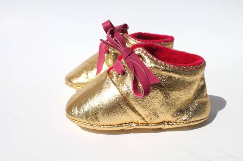 12-18 Monate Hausschuhe Lammleder Roségold von ShoesOWO