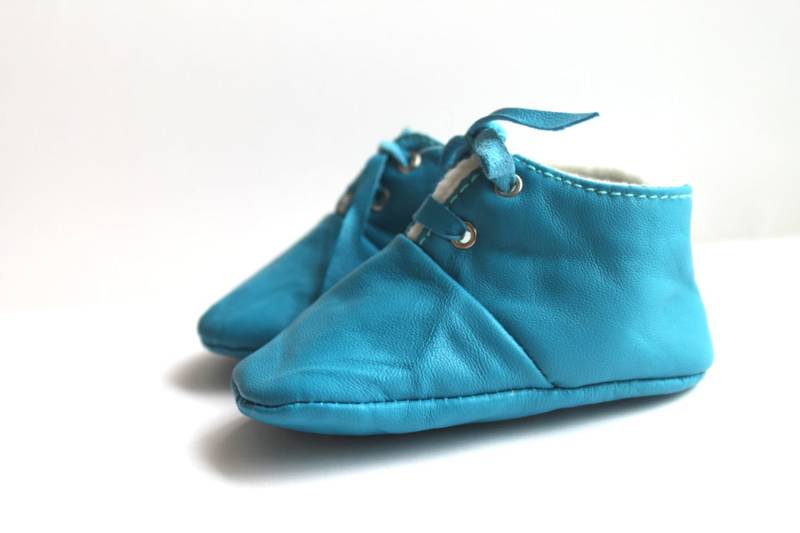 18/24 Monate Babyschuhe/Schuhe Lammfell Blau von ShoesOWO