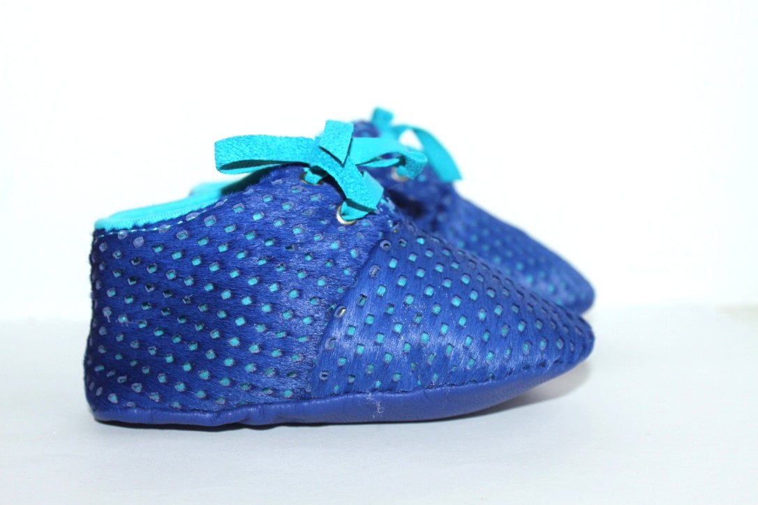 18/24 Monate Babyschuhe/Schuhe Lammfell Blau von ShoesOWO