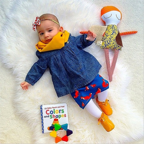 3-6 Monate Baby-Hausschuhe Aus Senfgelbem Lammfell von ShoesOWO