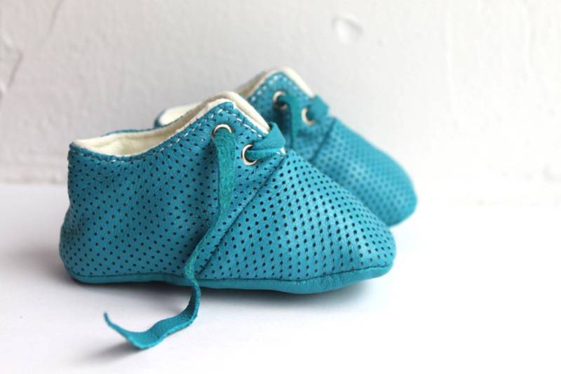 3-6 Monate Babyschuhe/Schuhe, Lammfell, Blau von ShoesOWO