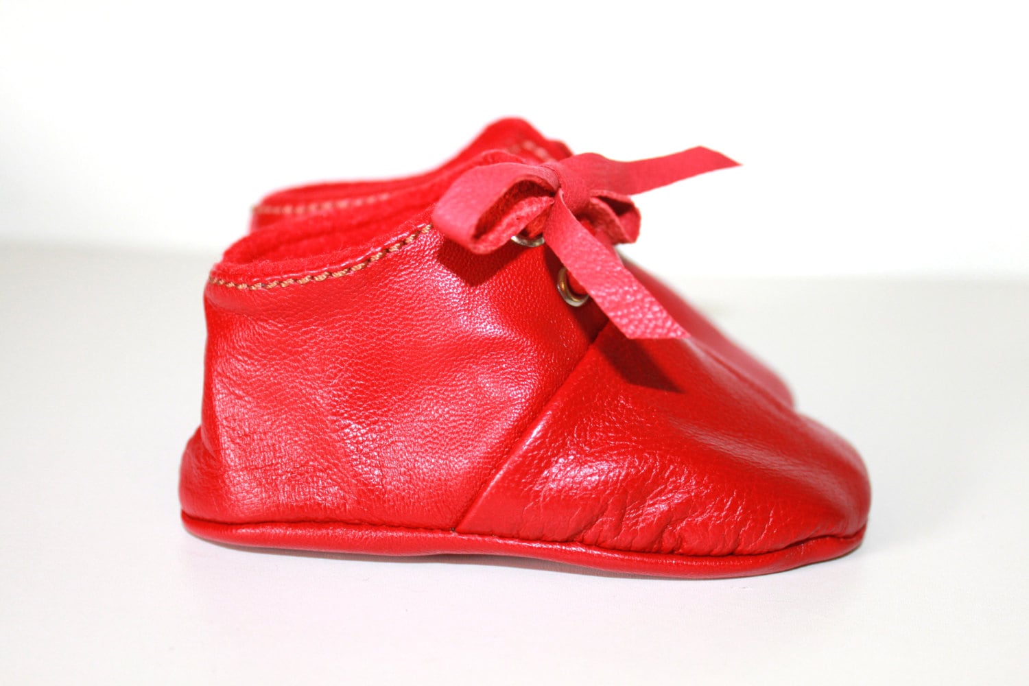 3-6 Monate Hausschuhe Rotes Lammfell von ShoesOWO