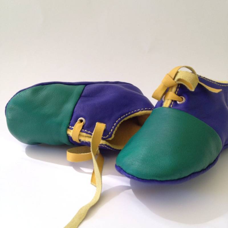 6-12 Monate Baby-Hausschuhe Aus Lammfell, Grün, Gelb, Blau von ShoesOWO