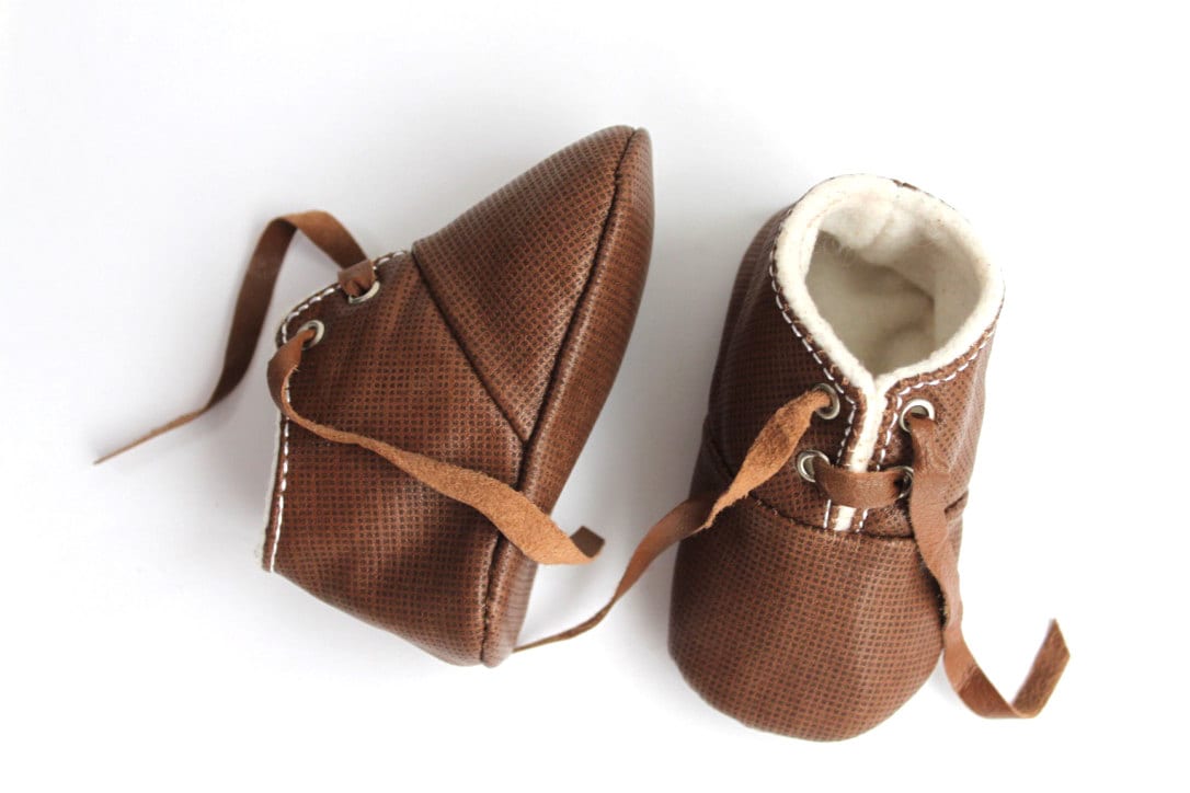 6-12 Monate Babyschuhe/Schuhe, Lammfell, Braun von ShoesOWO