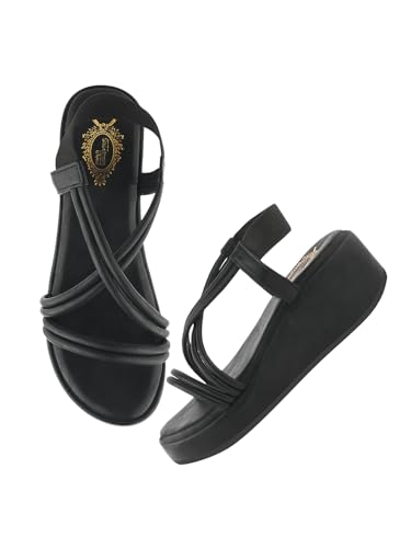 Shoetopia 2033 Damen Sandalen mit Absatz, Schwarz , 37 EU von Shoetopia