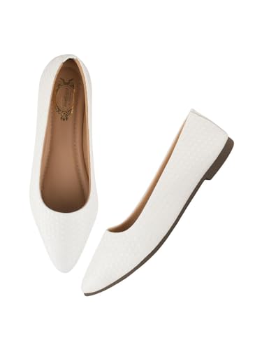 Shoetopia Ballerinas für Damen, weiß, 36 EU von Shoetopia