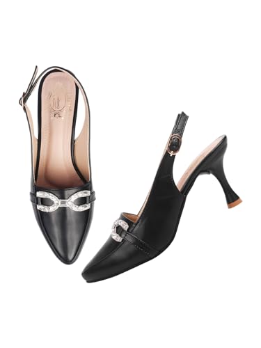 Shoetopia Bantu-436 Damen-Pumps, Schwarz, 7 UK von Shoetopia