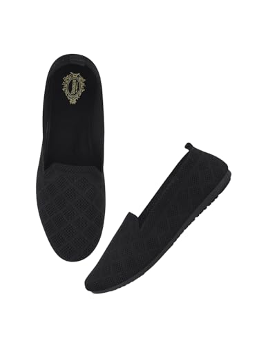 Shoetopia Damen-Ballerinas zum Überziehen, Schwarz, 8 UK von Shoetopia