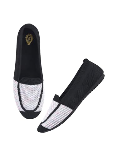 Shoetopia Damen-Ballerinas zum Überziehen, Schwarz, 8 UK von Shoetopia