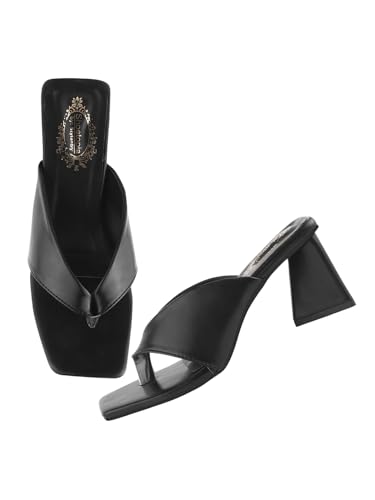 Shoetopia Damen Chic Sandalen mit Absatz, Schwarz, 8 UK von Shoetopia