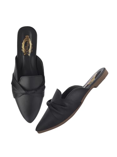 Shoetopia Damen Pantoletten, Schwarz, 6 UK von Shoetopia