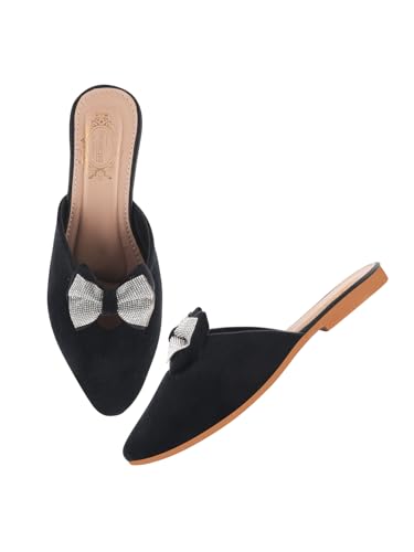 Shoetopia Damen-Pantoletten, Schwarz, 7 UK von Shoetopia