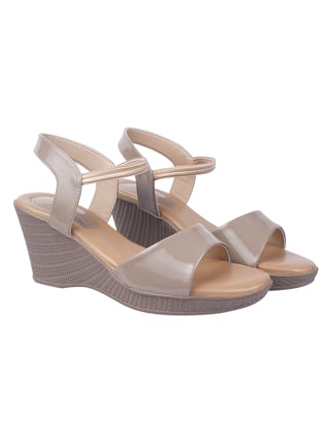 Shoetopia Damen-Sandalen Charger mit Absatz, GRAU, 3 UK von Shoetopia