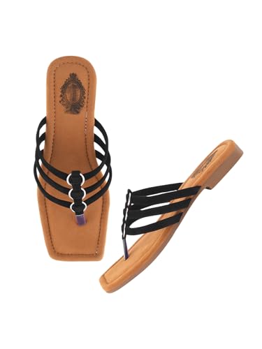 Shoetopia Damen-Sandalen mit Keilabsatz, Schwarz, 8 UK von Shoetopia