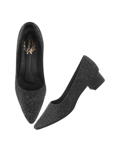 Shoetopia Damen Sandalen mit Reißverschluss, Schwarz, 7 UK von Shoetopia