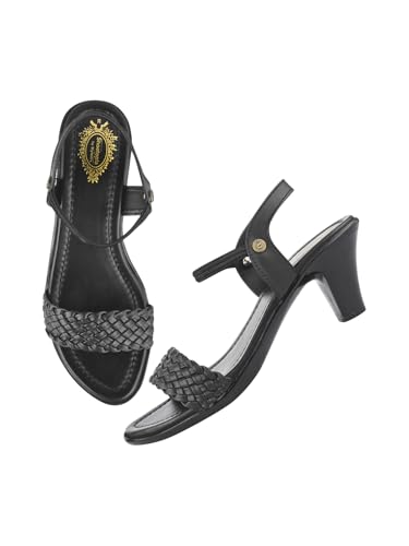 Shoetopia Damen-Sandalen mit Schnalle, Schwarz, 9 UK von Shoetopia