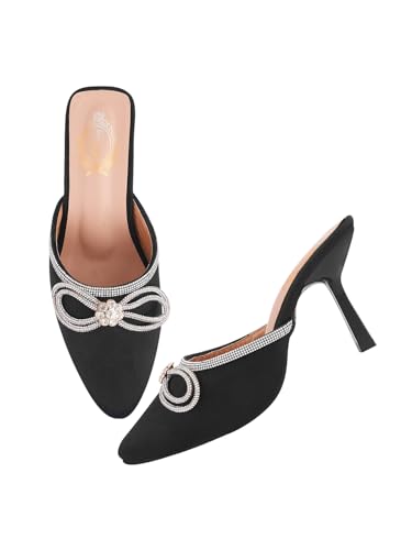 Shoetopia Damen-Sandalen mit Stiletto-Absatz, Schwarz, 4 UK von Shoetopia