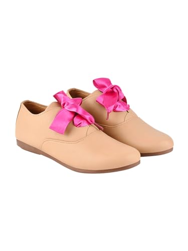 Shoetopia Damen Schnürschuhe Freizeitschuhe, Beige, 24 EU von Shoetopia