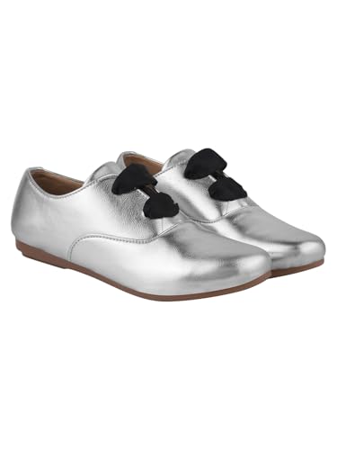 Shoetopia Damen Schnürschuhe Freizeitschuhe, Silber, 6 UK von Shoetopia