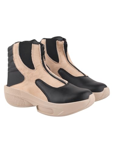 Shoetopia Damen-Stiefel mit Reißverschluss, Schwarz, 8 UK von Shoetopia