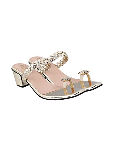 Shoetopia Damen- und Mädchen-Absätze, Goldfarben, 8 UK von Shoetopia